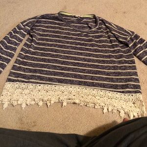 Blue and white shirt